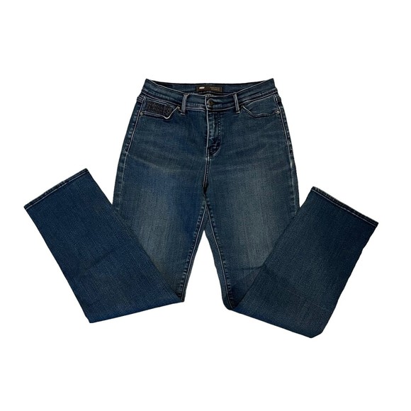 Levis Jeans 512 Straight Leg Perfectly Slimming Blue Denim Jeans Size 10 - Picture 1 of 7